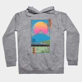 Shinkansen Train in Mt. Fuji Japan Hoodie
